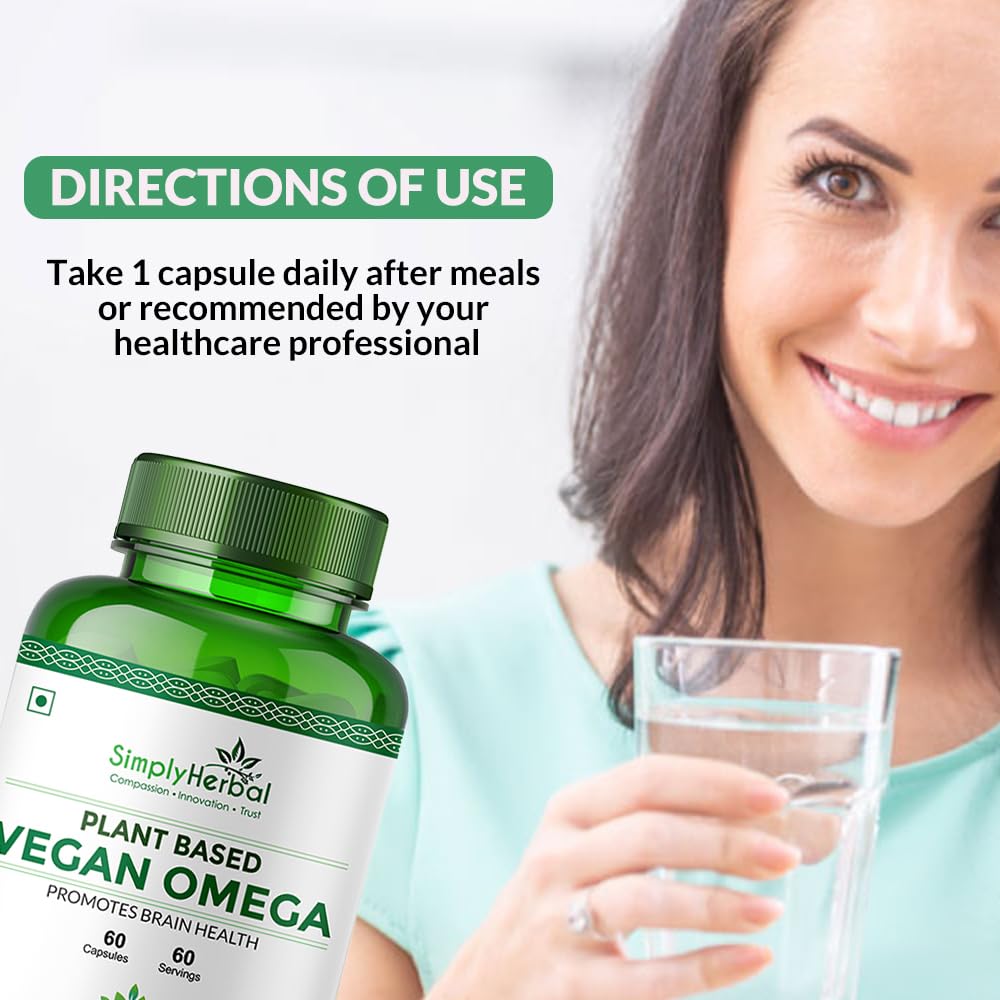 Simply Herbal Flaxseed Omega 3-6-9 Capsules | 500mg | 60 Capsules