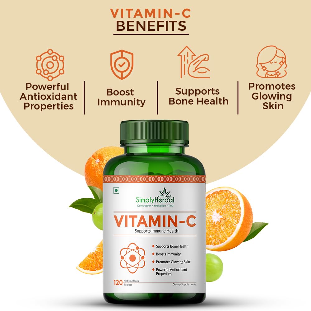 Simply Herbal Vitamin C 1000mg | 120 Tablets