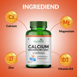 Simply Herbal Calcium Magnesium Zinc | Vitamin D3 & B12 | 120 Tablets