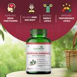 Simply Herbal Natural Korean Red Ginseng | 1000mg | 90 Veg Capsules