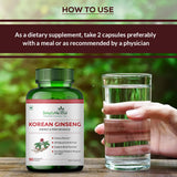 Simply Herbal Natural Korean Red Ginseng | 1000mg | 90 Veg Capsules