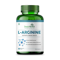 Simply Herbal L-Arginine Amino Acid Tablets | 500mg | 60 Count