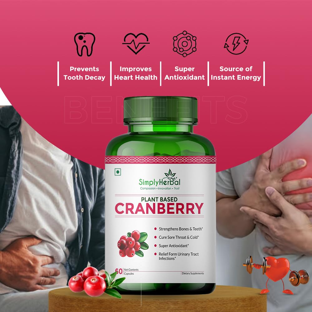 Simply Herbal D-Mannose & Cranberry 800mg | 60 Capsules