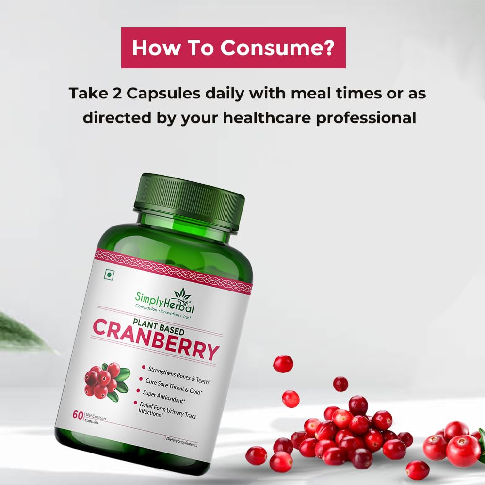 Simply Herbal D-Mannose & Cranberry 800mg | 60 Capsules