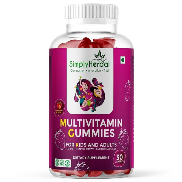 Simply Herbal Multivitamin Gummies | Calcium, Biotin & Multivitamins | 30 Gummies