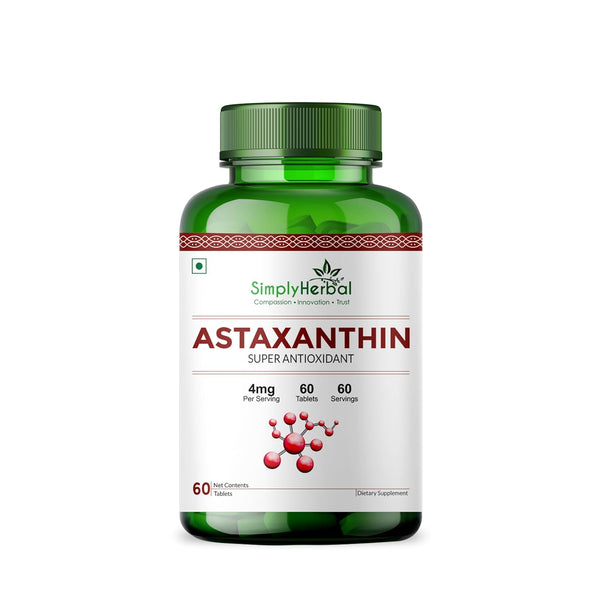 Simply Herbal Astaxanthin 4mg | 60 Veg Tablets