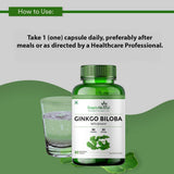 Simply Herbal Ginkgo Biloba 120mg | Bacopa Monnieri (Brahmi) 380mg | 90 Capsules