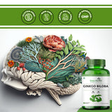 Simply Herbal Ginkgo Biloba 120mg | Bacopa Monnieri (Brahmi) 380mg | 90 Capsules