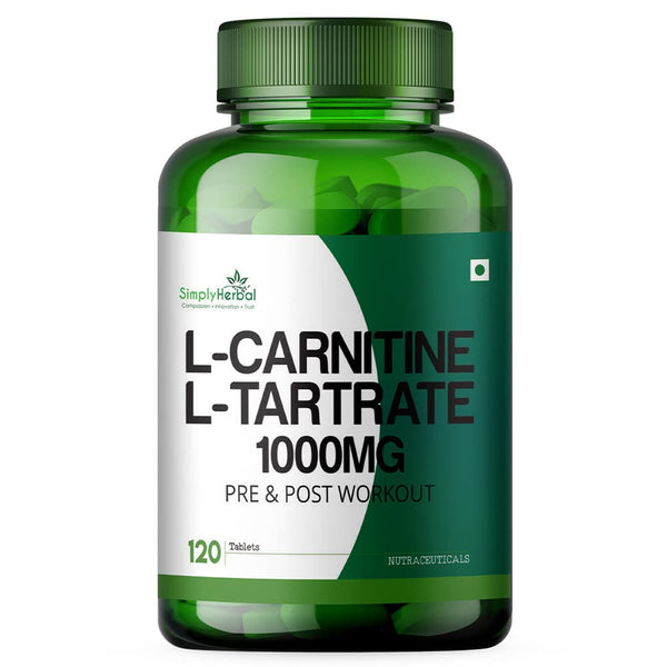 Simply Herbal L-Carnitine L-Tartrate 1000mg | 120 Tablets
