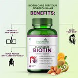 Simply Herbal Plant-Based Biotin | Keratin, Calcium, Vitamin B7 & Bamboo Extract | 60 Tablets
