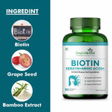 Simply Herbal Biotin Vitamin B7 Capsules | Keratin, Multivitamins & Amino Acids | 90 Capsules