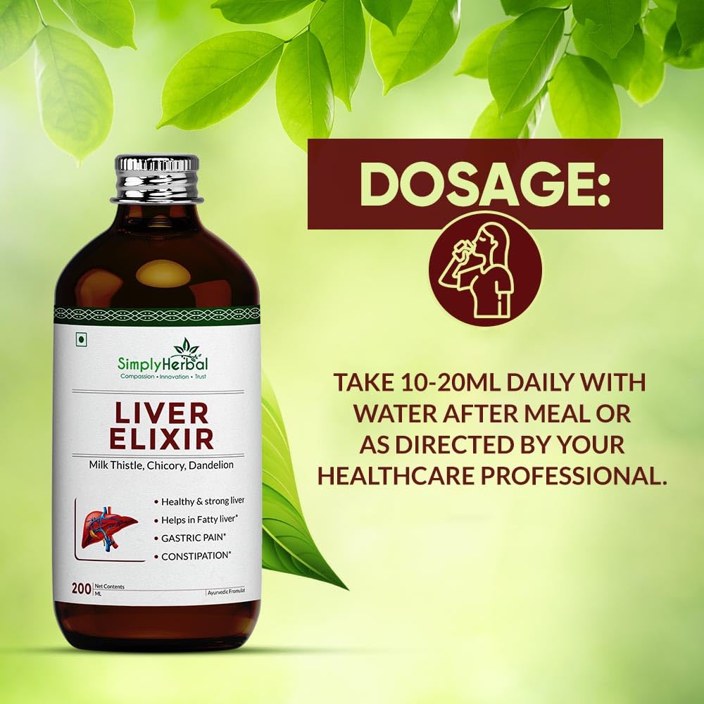 Simply Herbal Super Liver Elixir | Milk Thistle, Chicory & Dandelion | 200ml