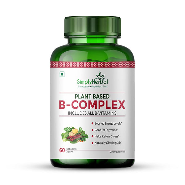 Simply Herbal Plant-Based Vitamin B Complex | 60 Capsules