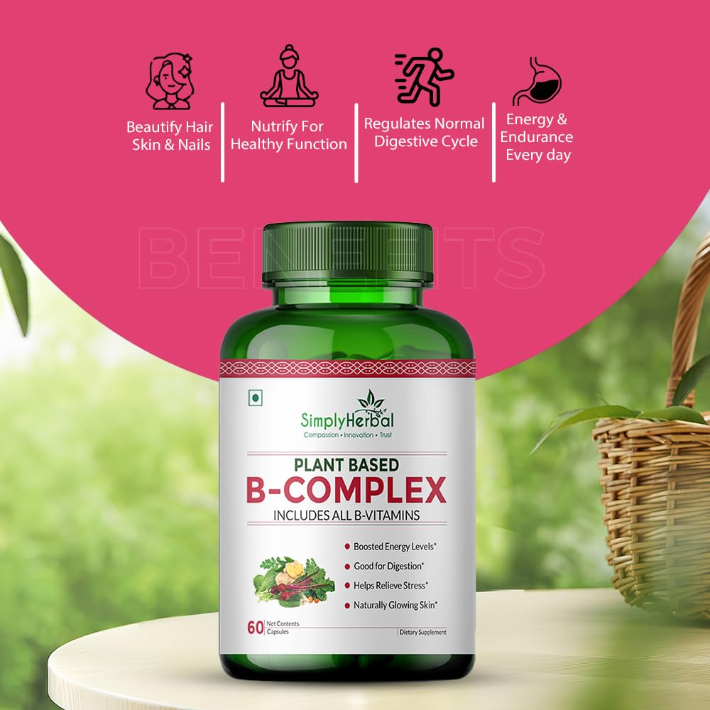 Simply Herbal Plant-Based Vitamin B Complex | 60 Capsules