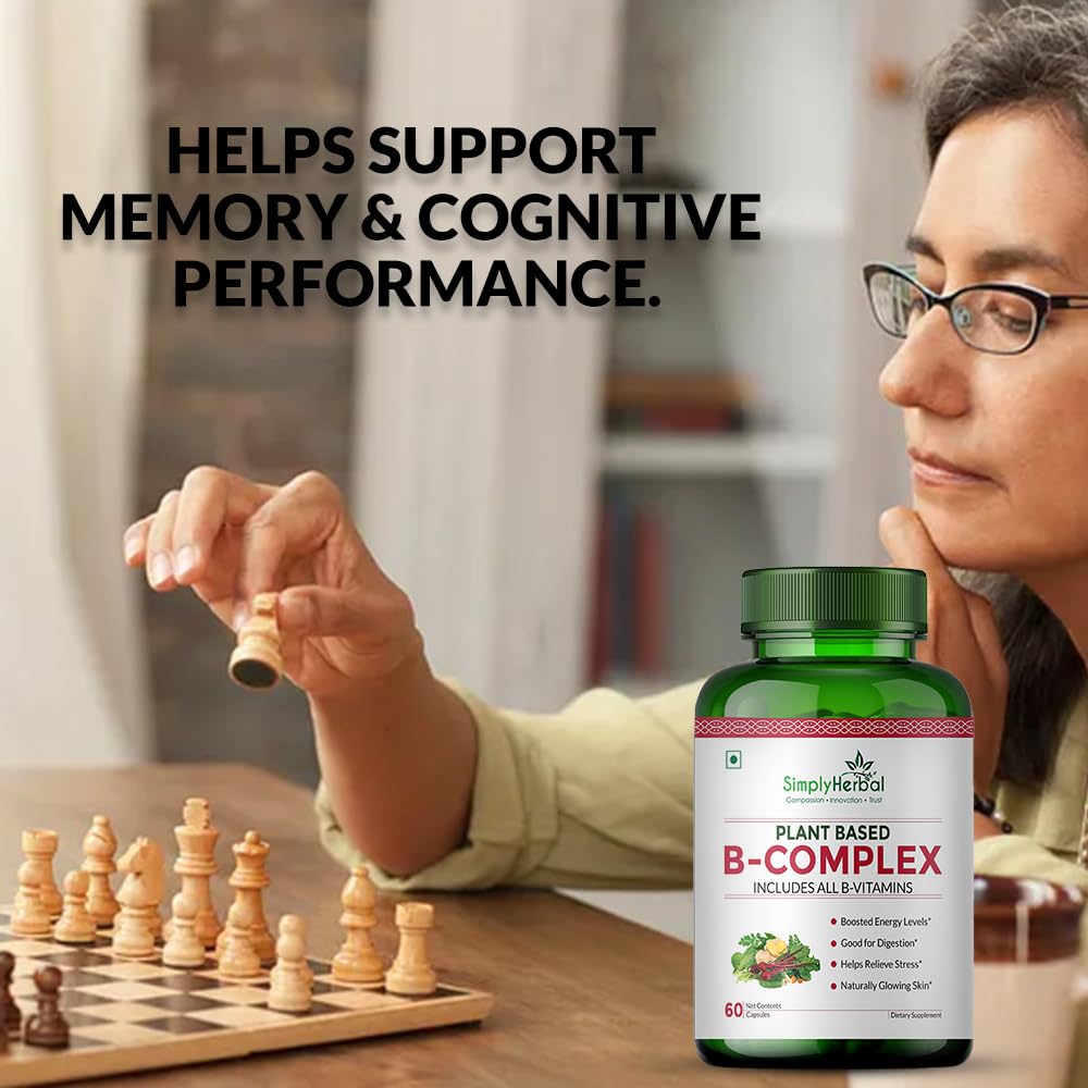 Simply Herbal Plant-Based Vitamin B Complex | 60 Capsules