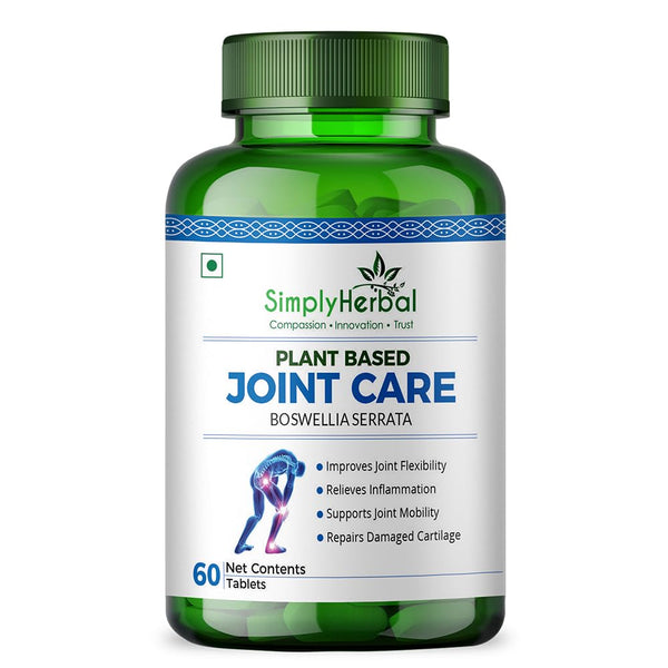 Simply Herbal Joint Care Tablets | Moringa, Boswellia Serrata & Green Amla | 60 Tablets