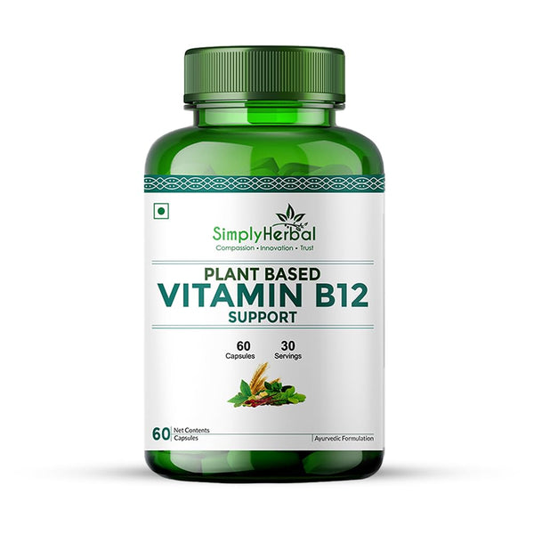 Simply Herbal Plant-Based Vitamin B12 | 60 Capsules
