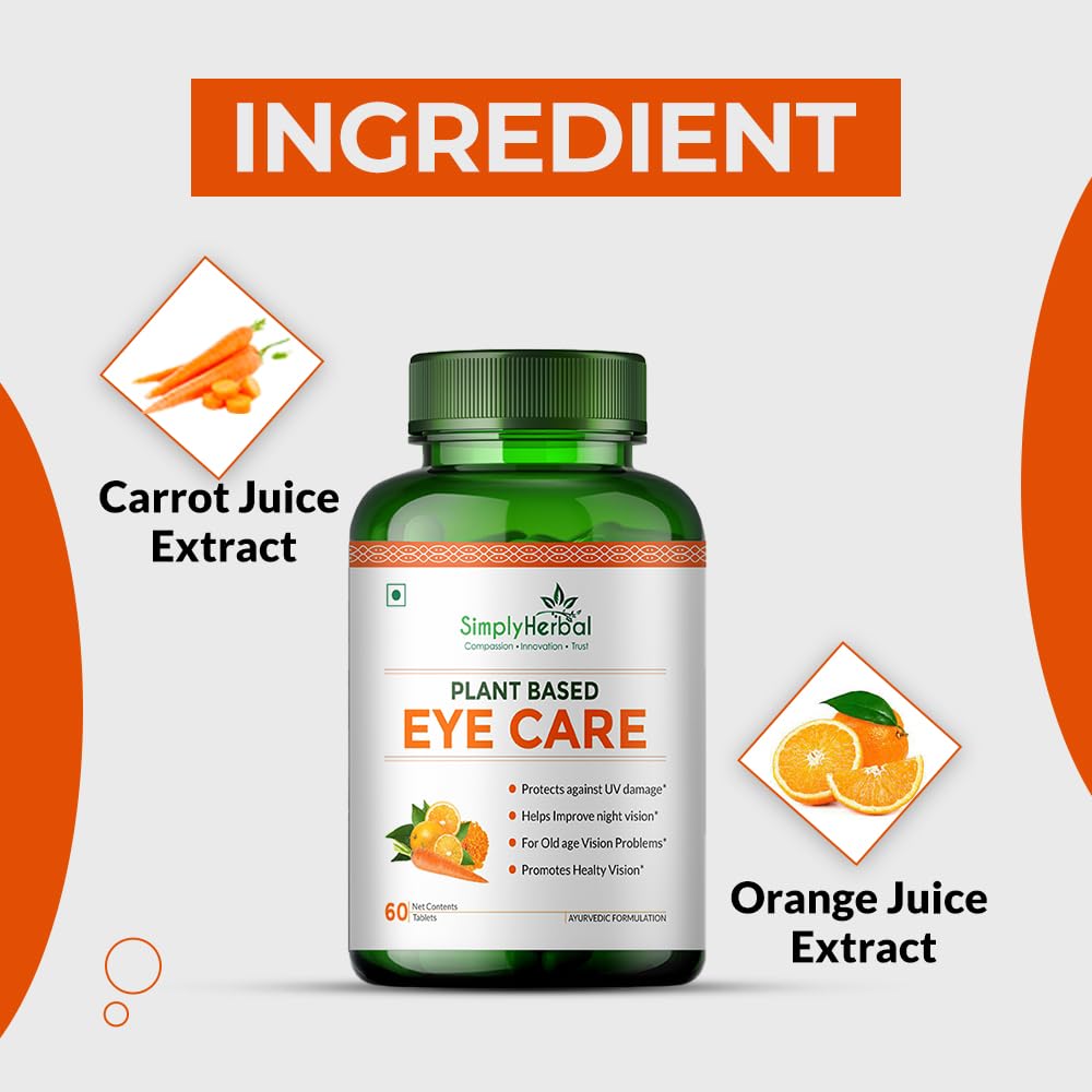 Simply Herbal Plant-Based Eye Care | 60 Tablets