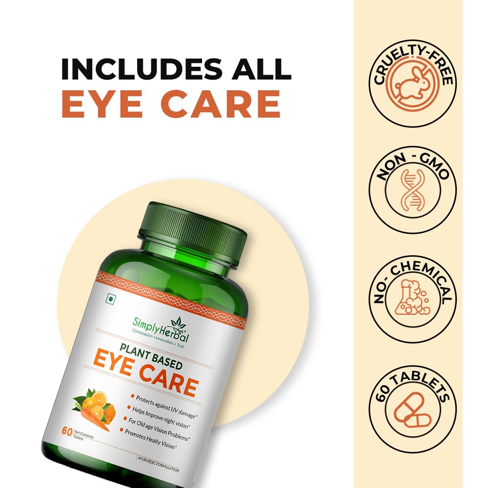 Simply Herbal Plant-Based Eye Care | 60 Tablets