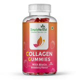 Simply Herbal Skin Collagen Gummies | Biotin & Hyaluronic Acid | 30 Gummies