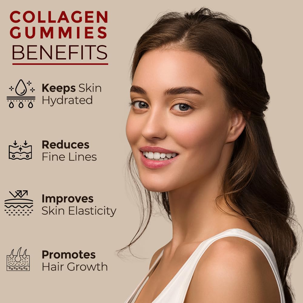 Simply Herbal Skin Collagen Gummies | Biotin & Hyaluronic Acid | 30 Gummies
