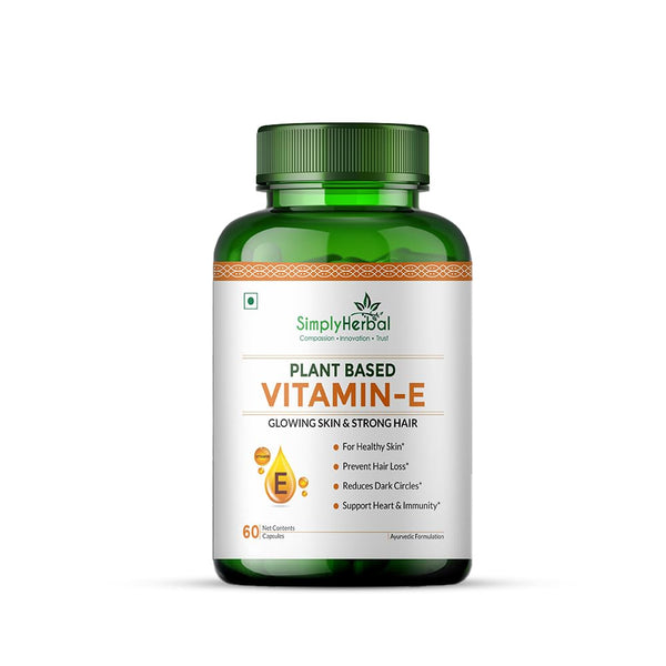Simply Herbal Plant-Based Vitamin E | 10mg | 60 Capsules