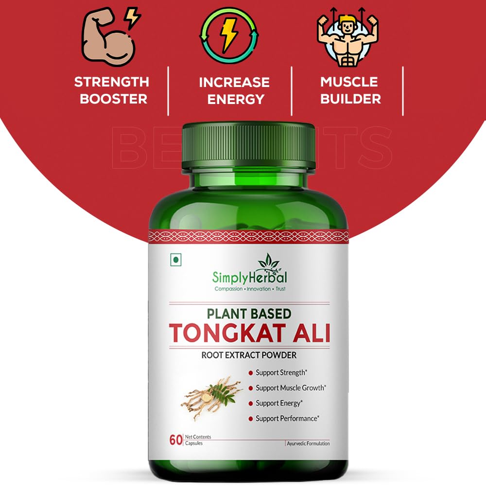 Simply Herbal Tongkat Ali | 1000mg | 60 Veg Capsules