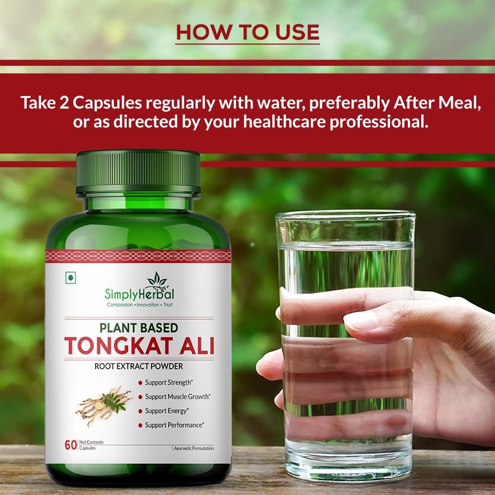 Simply Herbal Tongkat Ali | 1000mg | 60 Veg Capsules