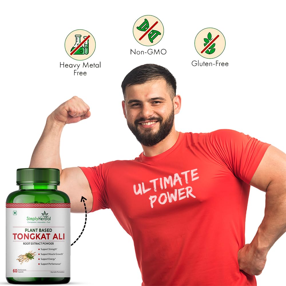 Simply Herbal Tongkat Ali | 1000mg | 60 Veg Capsules
