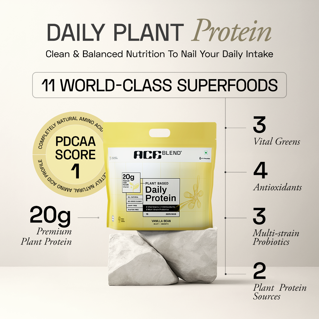 Ace Blend Daily 20G Plant Protein Strength & Recovery No Added Sugar - 15 Servings