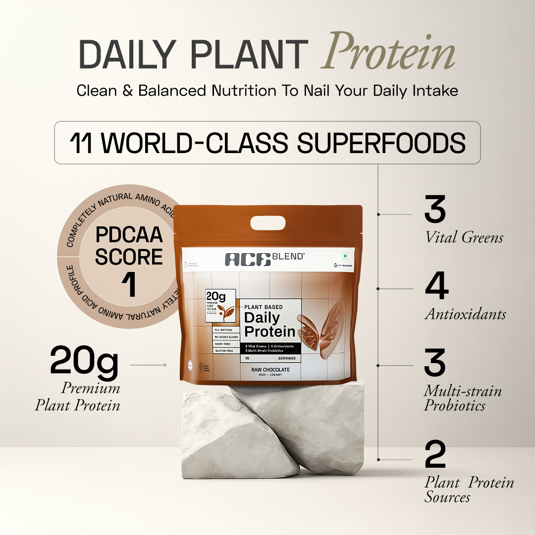 Ace Blend Daily 20G Plant Protein Strength & Recovery No Added Sugar - 30 Servings