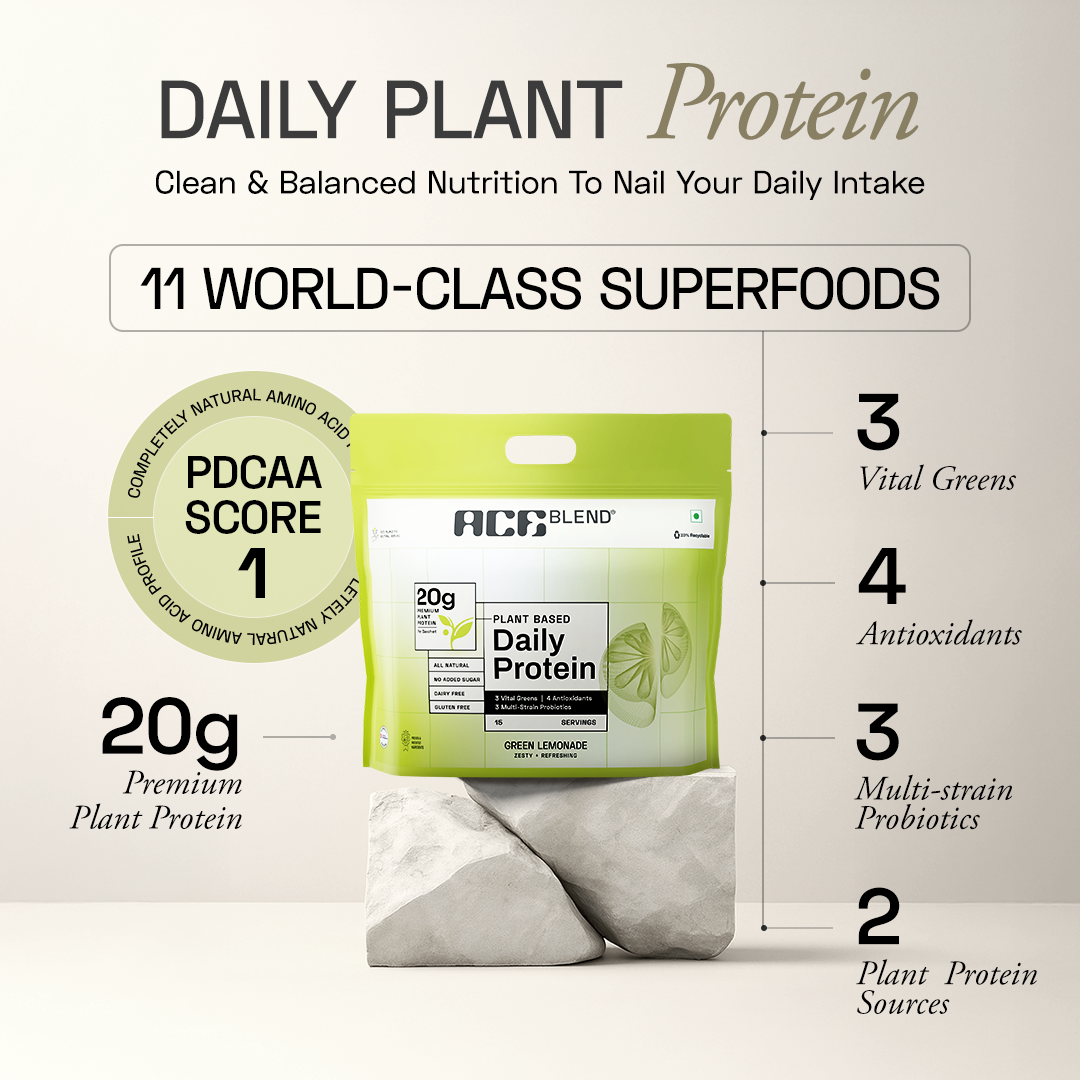 Ace Blend Daily 20G Plant Protein Strength & Recovery No Added Sugar - 15 Servings
