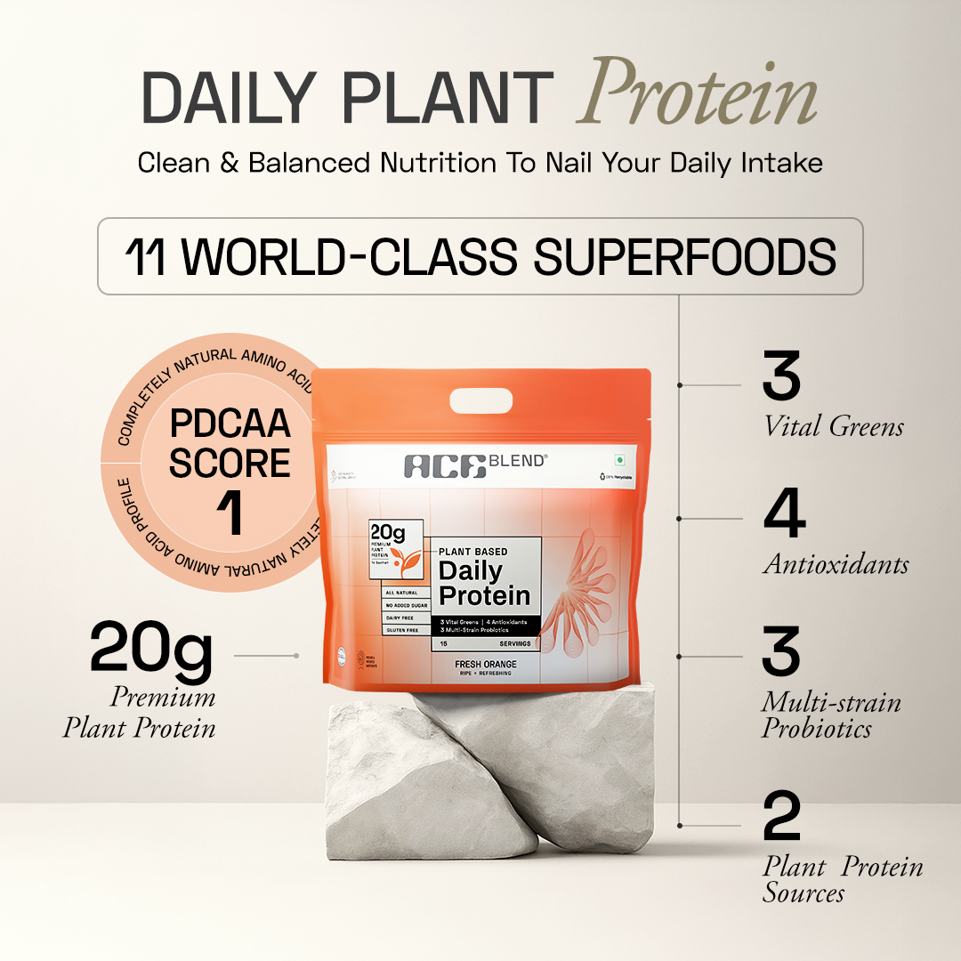 Ace Blend Daily 20G Plant Protein Strength & Recovery No Added Sugar - 30 Servings