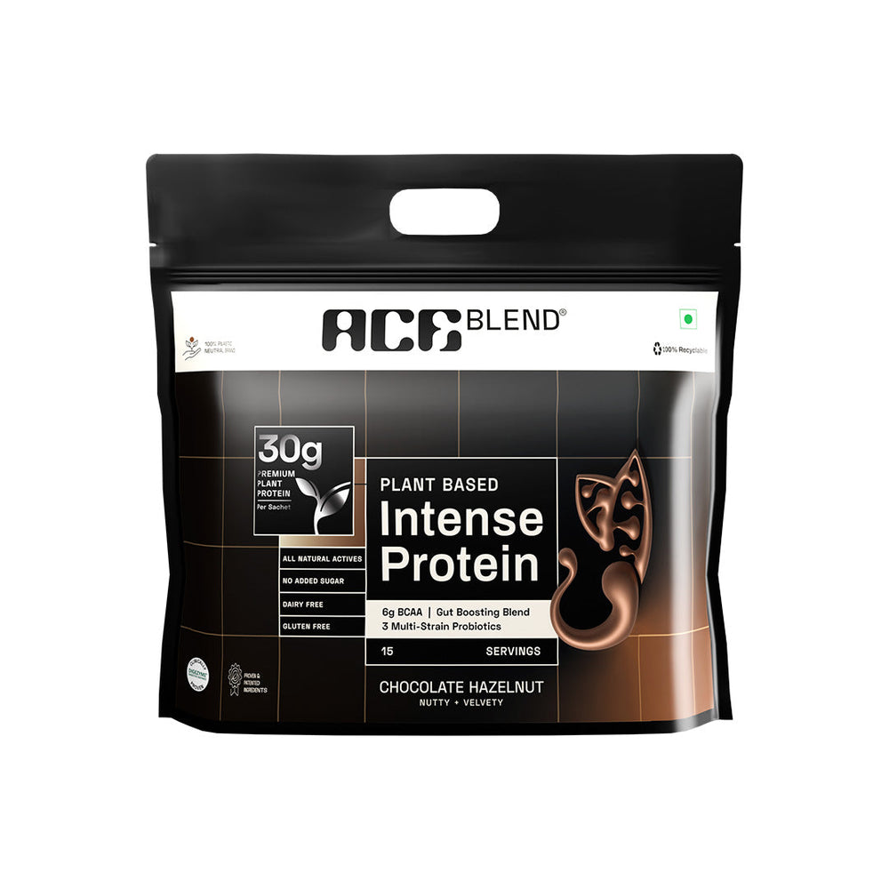 Ace Blend Intense 30G Plant Protein Muscle Growth & Recovery No Added Sugar - 15 Servings