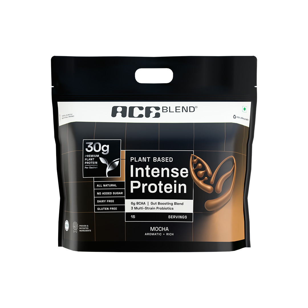 Ace Blend Intense 30G Plant Protein Muscle Growth & Recovery No Added Sugar - 15 Servings