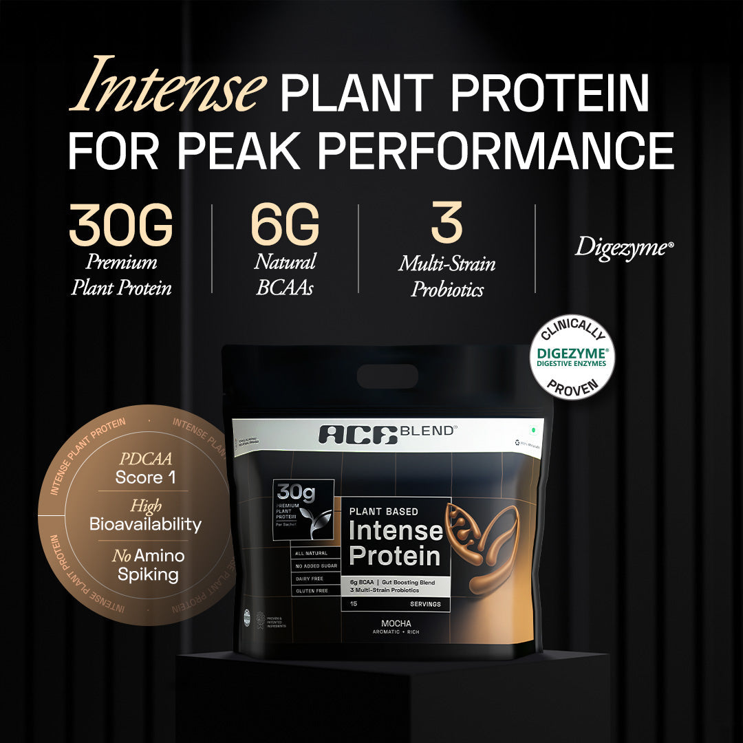 Ace Blend Intense 30G Plant Protein Muscle Growth & Recovery No Added Sugar - 15 Servings