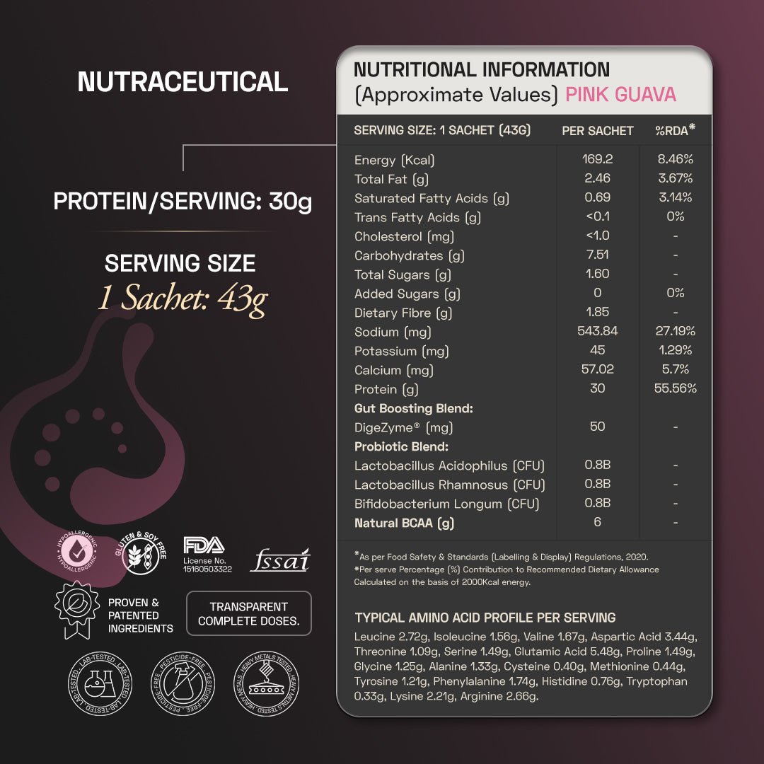 Ace Blend Intense 30G Plant Protein Muscle Growth & Recovery No Added Sugar - 15 Servings