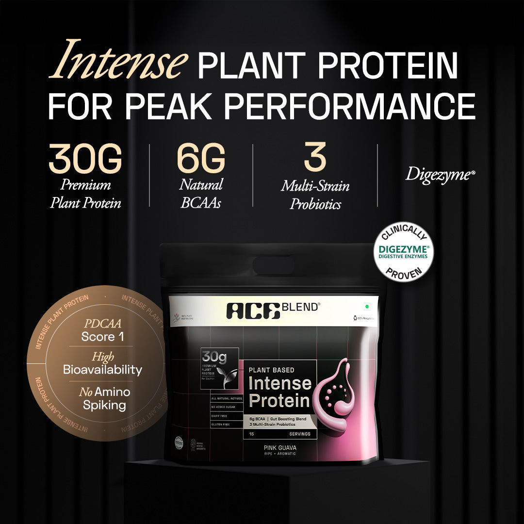 Ace Blend Intense 30G Plant Protein Muscle Growth & Recovery No Added Sugar - 30 Servings
