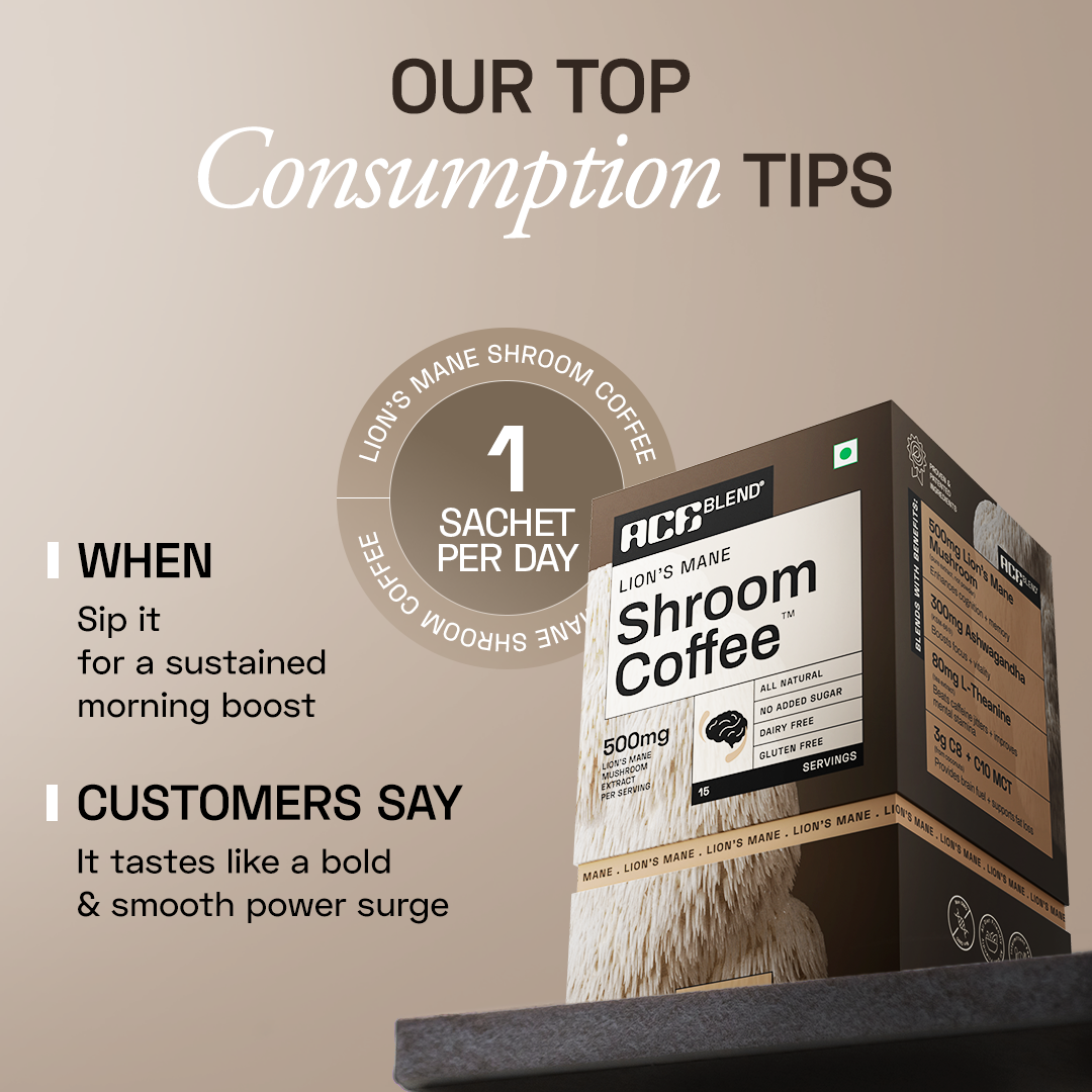 Ace Blend Lion's Mane Shroom Coffee Focus & Memory - 15 Servings