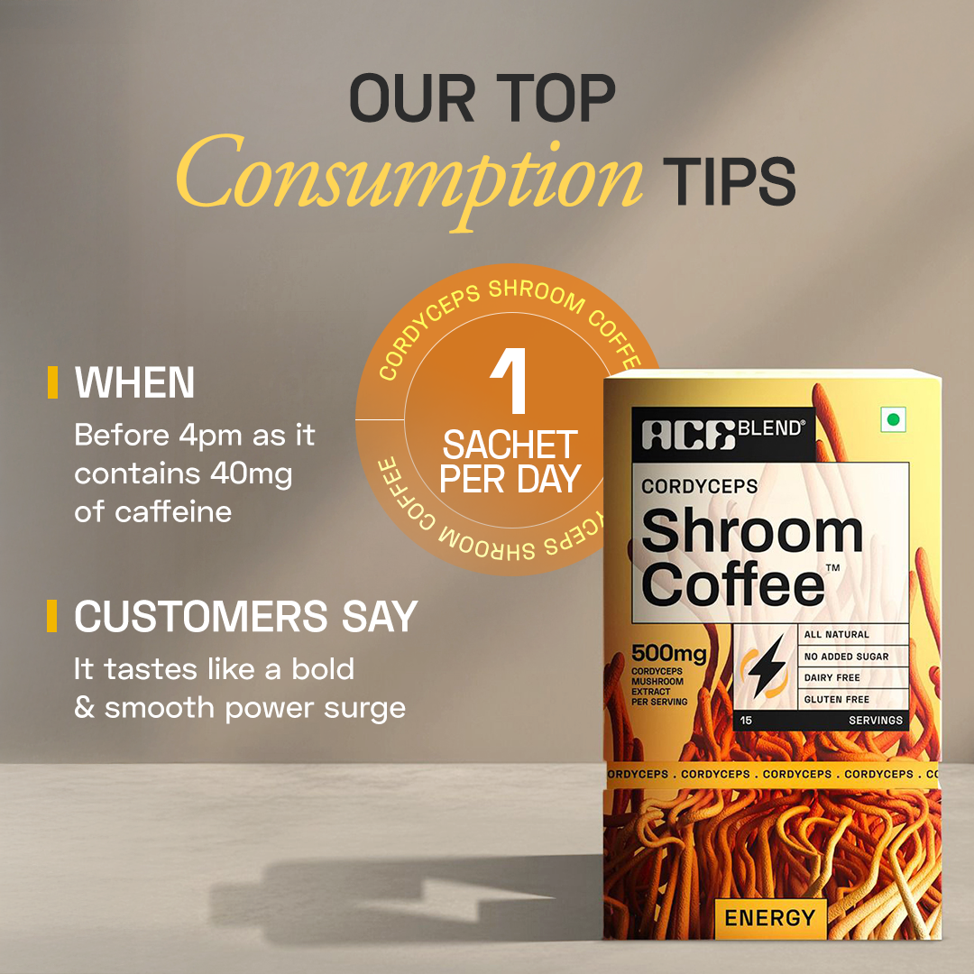 Ace Blend Cordyceps Shroom Coffee Boosts Immunity & Energy - 15 Servings