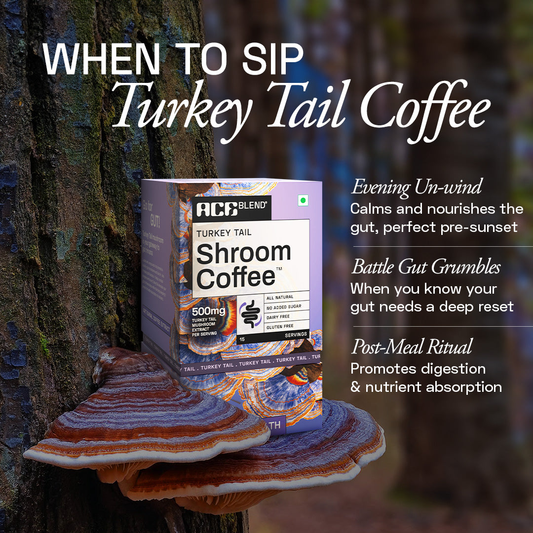 Ace Blend Turkey Tail Shroom Coffee Gut Health & Digestion - 5 Servings
