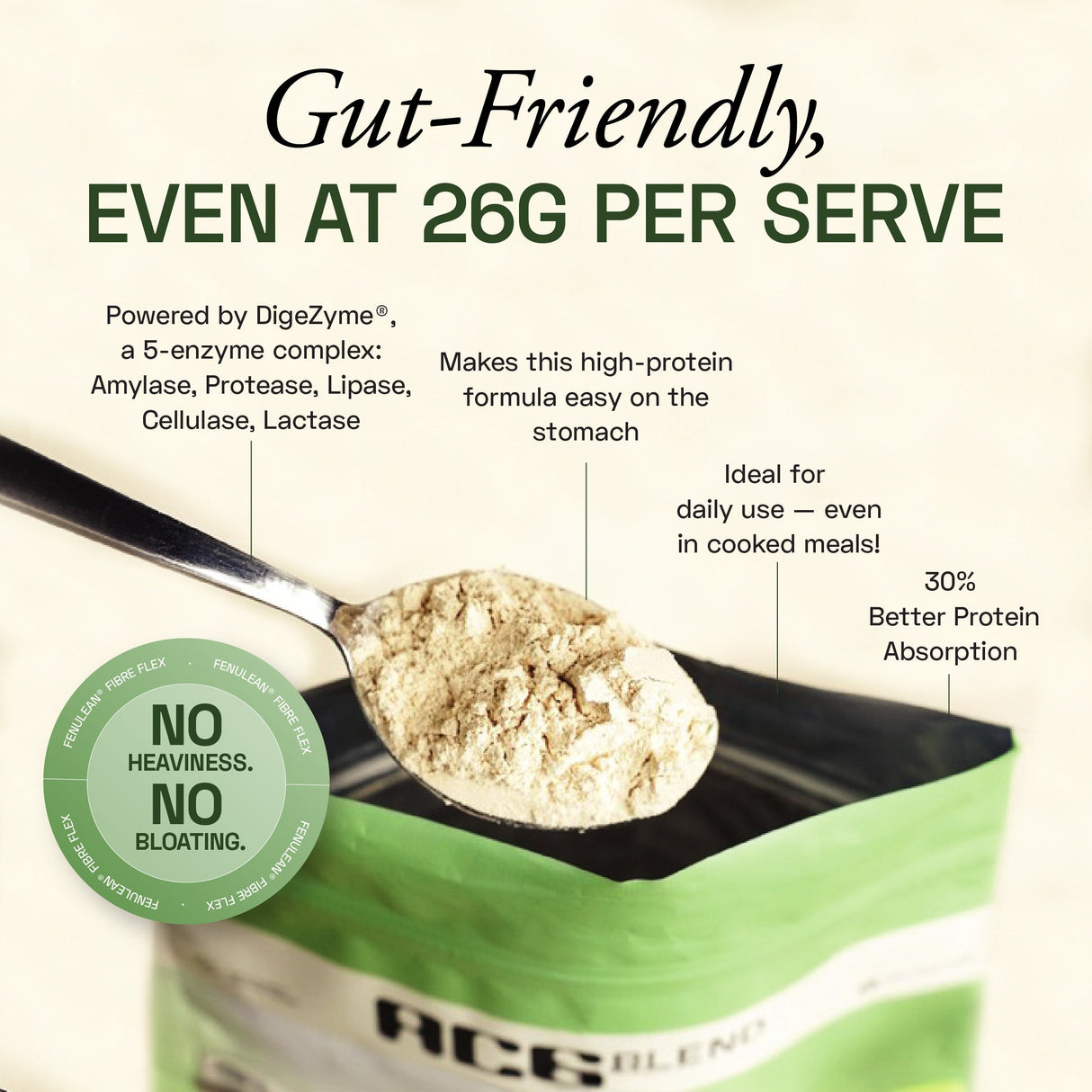 Ace Blend Plant Protein Triple Complex 26G Protein 500g