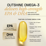 Ace Blend Outshine Omega 3 Fish Oil 1650 Mg with 743 EPA & 528 DHA - 60 Servings