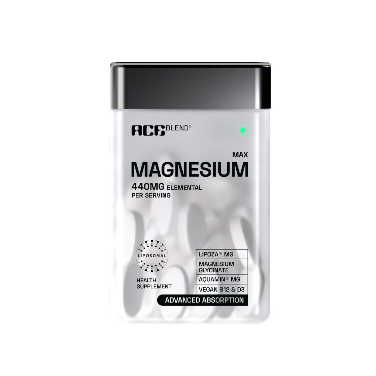 Ace Blend Max Magnesium 1600mg Triple Complex Calcium Vitamin B12 & D3