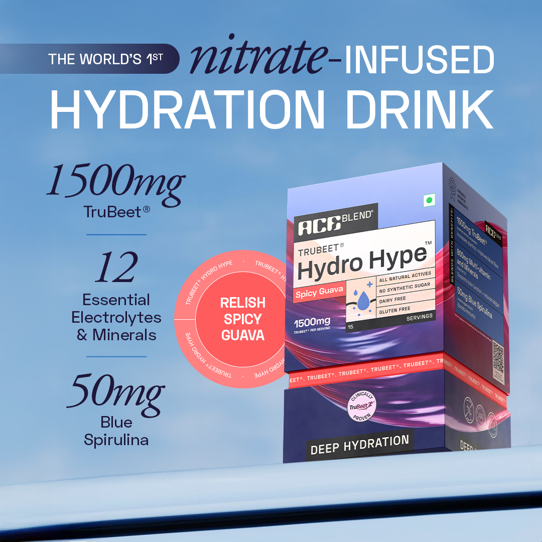 Ace Blend Hydro Hype Natural Beetroot Extract with Vitamins & Minerals - 5 Servings