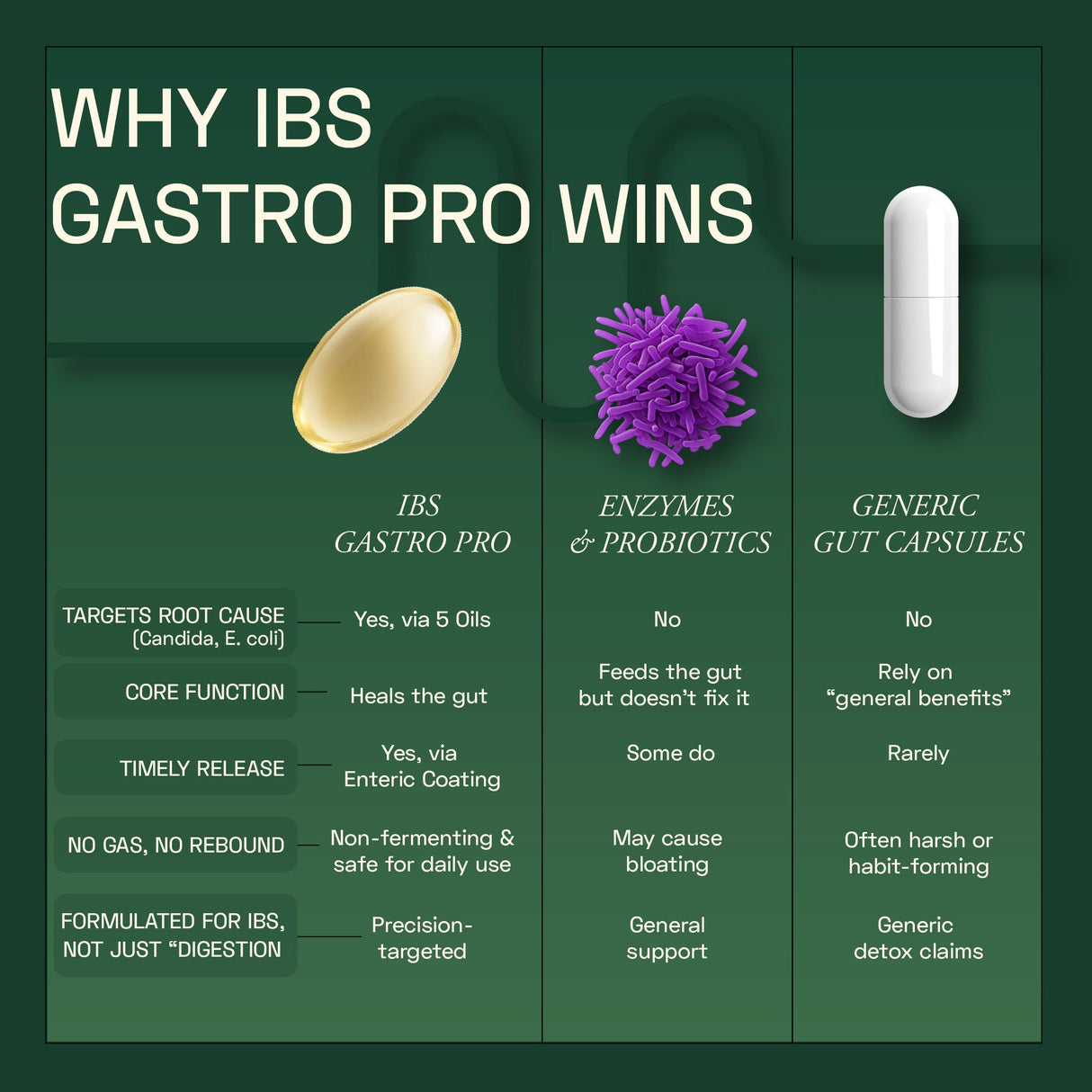 Ace Blend IBS Gastro Pro With 5 Ayurvedic Gut-Healing Oils - 60 Servings