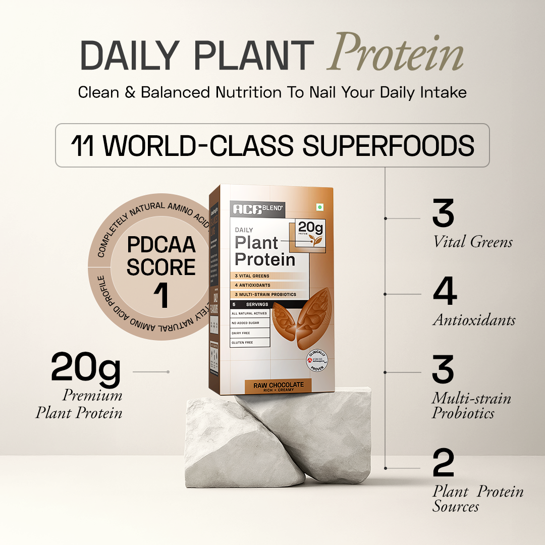 Ace Blend Daily 20G Plant Protein Strength & Recovery No Added Sugar - 5 Servings
