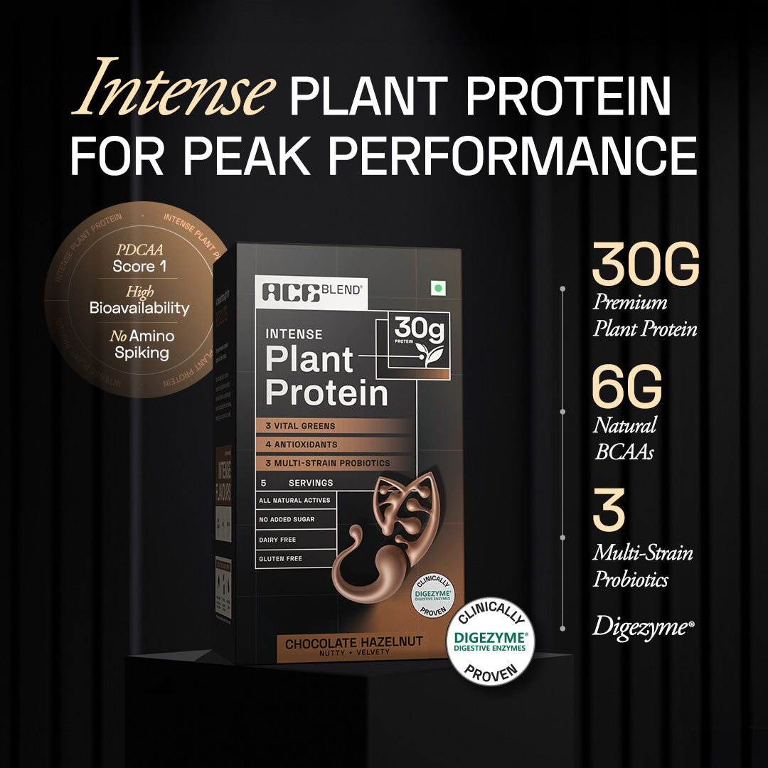 Ace Blend Intense 30G Plant Protein Muscle Growth & Recovery No Added Sugar - 5 Servings