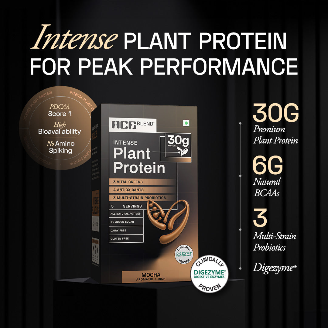 Ace Blend Intense 30G Plant Protein Muscle Growth & Recovery No Added Sugar - 5 Servings