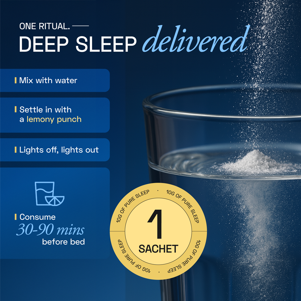 Ace Blend Swift Sleep Natural Sleep Supplement With Magnesium L-Theanine And Glycine - 5 Servings